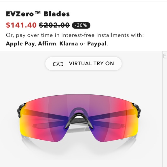 Mens Oakley EVZERO BLADES Sunglasses - Picture 5 of 8